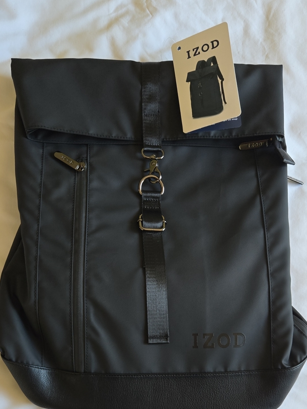 Izod Divine Men's Computer Backpack with Front Buckle